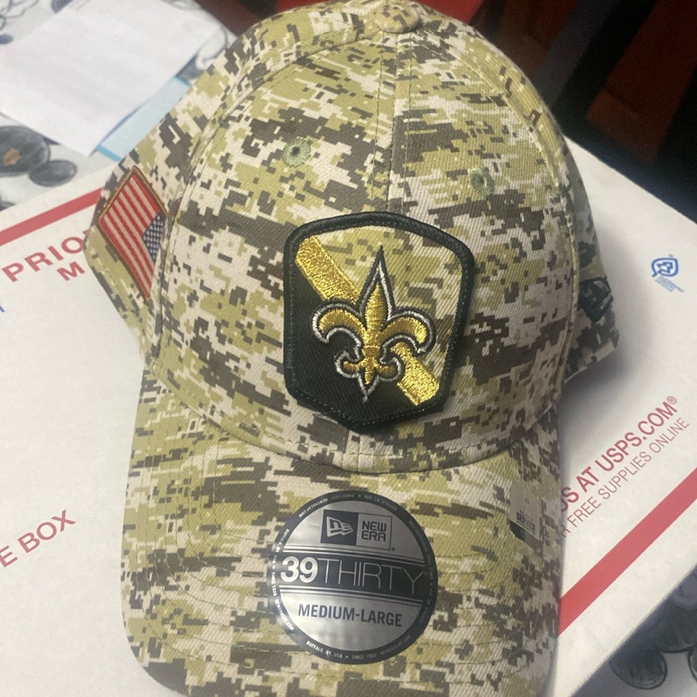 🆕🏈New Era 39THIRTY CAMO  NFL “New Orleans Saints”39Thirty, Medium-Large